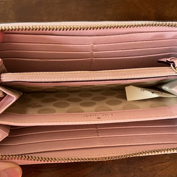 Kate Spade Pink Cedar Street Desserts Chocolates Continental Lacey Zip Wallet - Picture 4 of 8